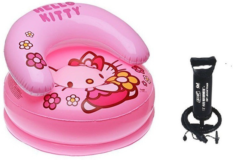 Flying Toyszer Hello Kitty Kiddie Chair with Air Pump Combo Inflatable Sofa/ Chair(Pink)