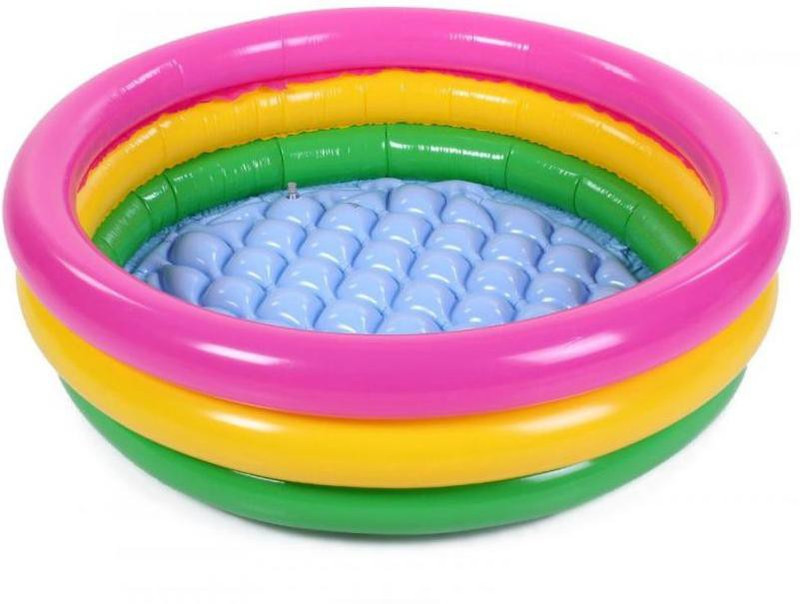 Suji 3 Ring Swimming Pool 36 Inflatable Pool(Multicolor)