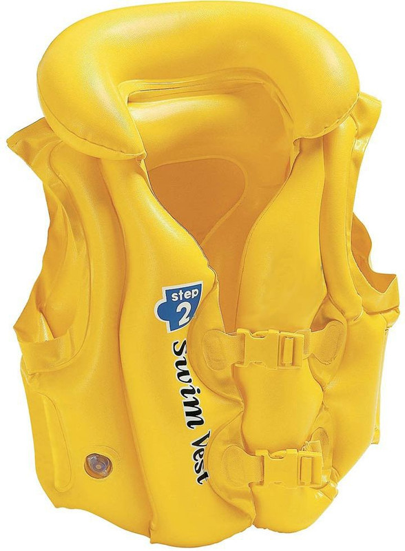 TAG3 Branded Delux Swimming Pool School Children Life Jackets Inflatable Swim Vest(Yellow)