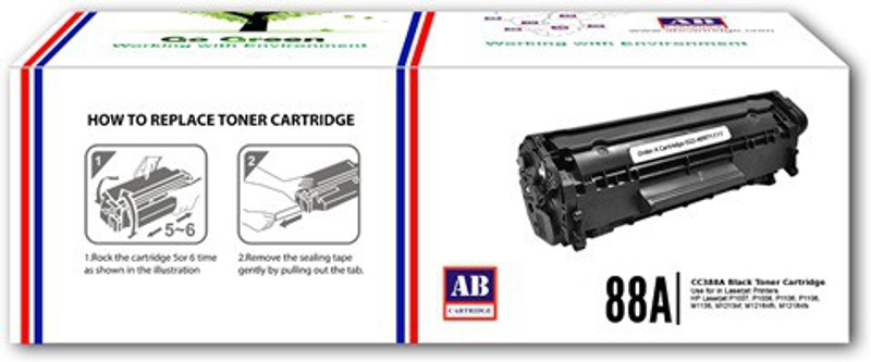 AB Cartridge Compatible 88A / CC388A Cartridge - For Use in HP Laserjet P1007, P1008, P1106, P1108, M1136 , M1213nf, M1216nfh , M1218nfs , M126nw, M128fn Single Color Toner(Black) RS.650 (77.00% Off) - Flipkart
