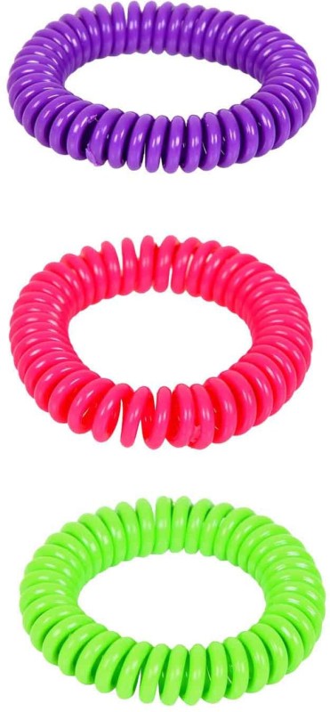 Safe-O-Kid Twisty Anti-Mosquito Silicone Band - 3 Bands+3 Air Tight Pouch(Pack of 3)