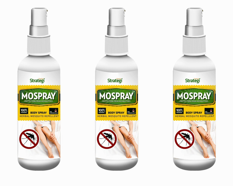 Herbal Strategi Mosquito Repellent Body Spray - 3 x 100ml(Pack of 3)