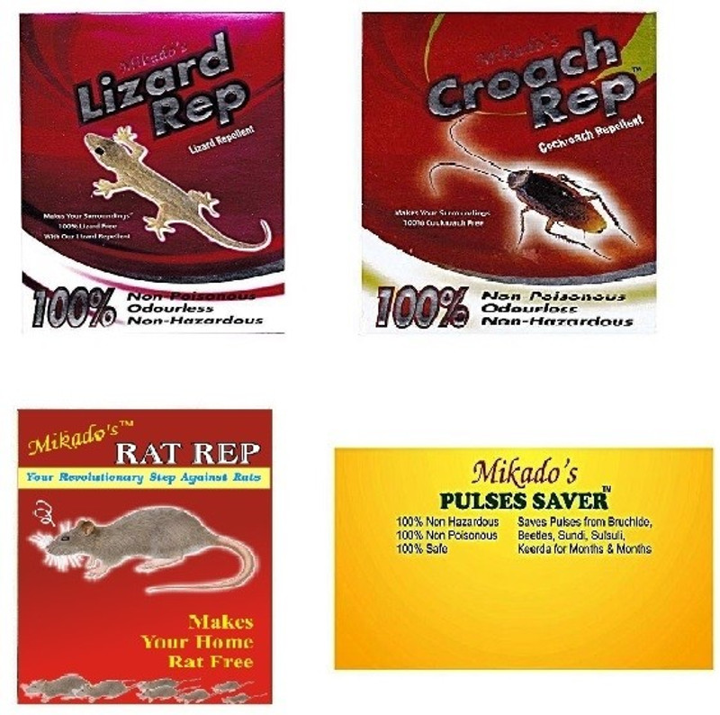 Mikado Lizard Rep,Croach Rep,Rat Rep, Pulses Saver Combo(Pack of 4)