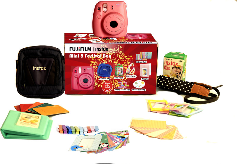 Fujifilm Instax Mini 8 - Festive Box Instant Camera(Pink)
