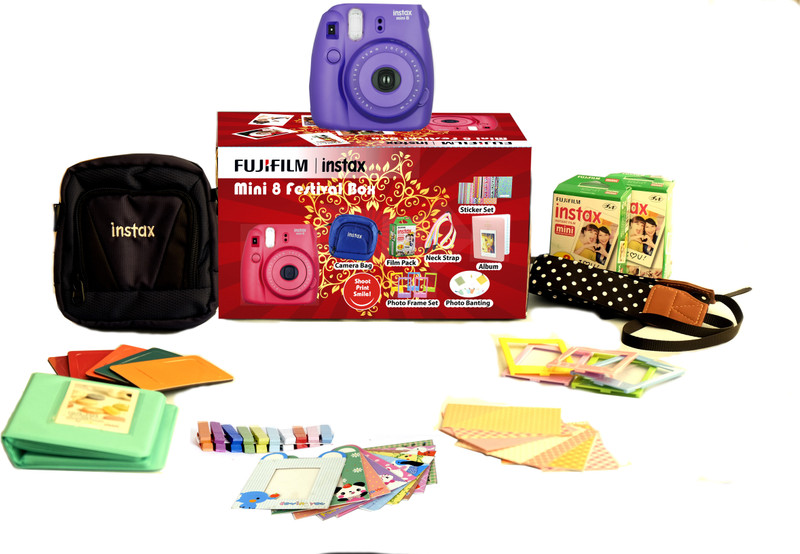 Fujifilm Instax Mini 8 - Festive Box Instant Camera(Purple)