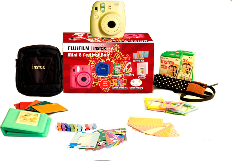 Fujifilm Instax Mini 8 - Festive Box Instant Camera(Yellow)