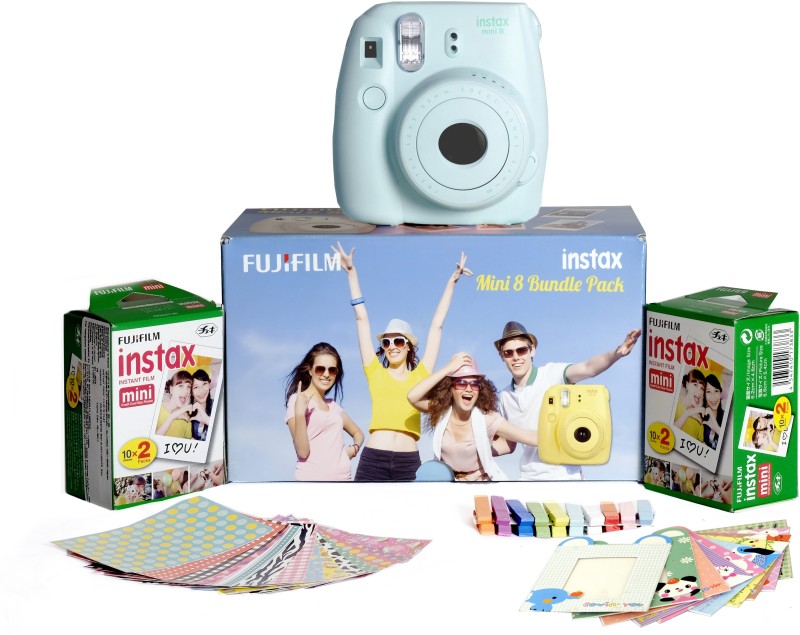 Fujifilm Instax Mini 8 - Bundle Pack Instant Camera(Blue)