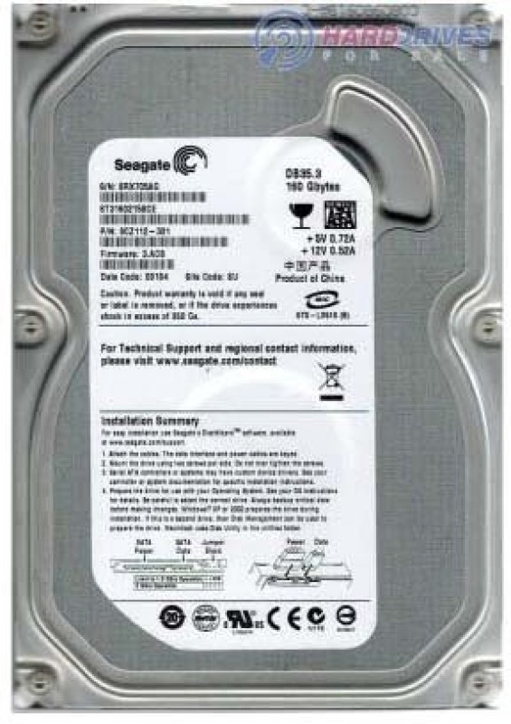 Seagate DB 35.3 160 GB Desktop Internal Hard Disk Drive (IDE Desktop) RS.974 (56.00% Off) - Flipkart