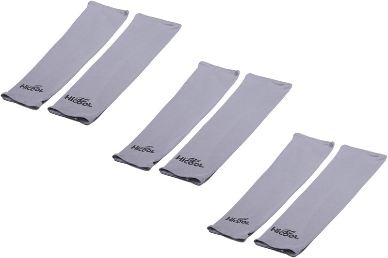 DeNovo HiCool UV Protection Arm Sleeves (3 Pairs) Fitness Band(Grey)