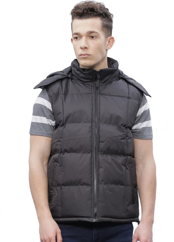 ether Sleeveless Solid Men Jacket