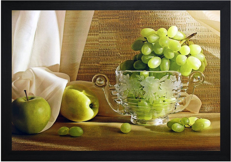 highondesign 'Framed Painting (Wood, 30 cm x 3 cm x 45 cm, Textured UV Reprint) Digital Reprint 12 inch x 18 inch Painting