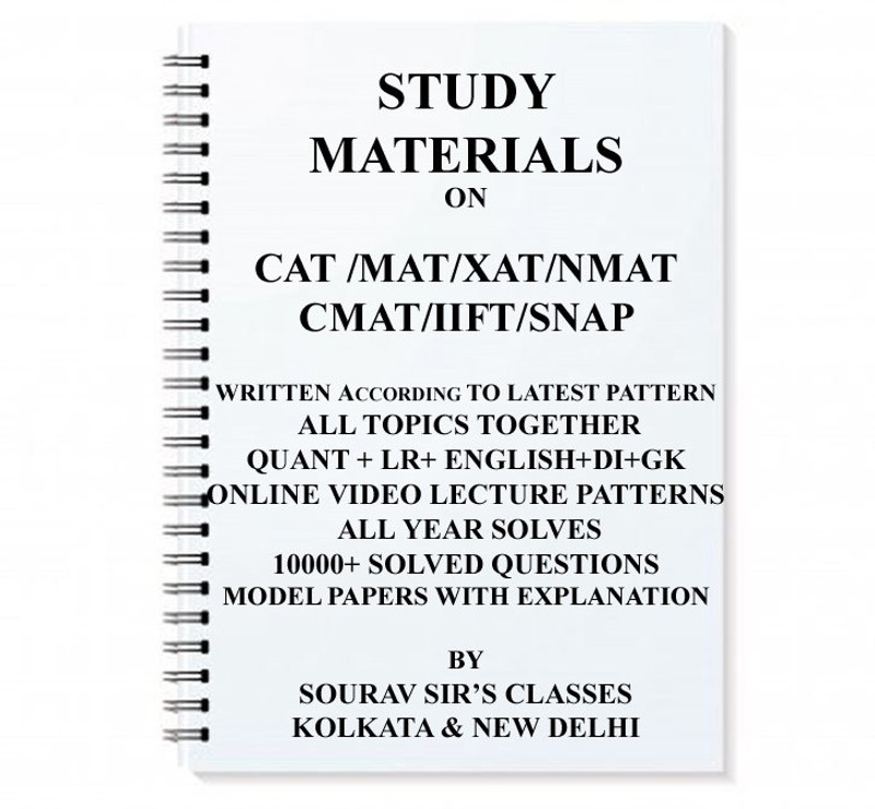 Buy Study Notes Materials For Entrance Cat /mat/xat/nmat/cmat/iift/snap