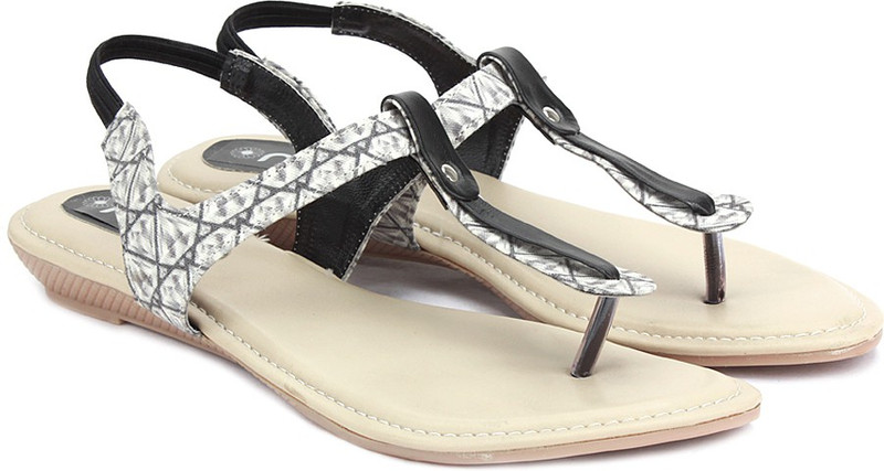 Nell Women Black, Grey Flats Nell Women Black, Grey Flats