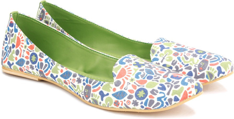 Nell Bellies For Women(Multicolor, Green)