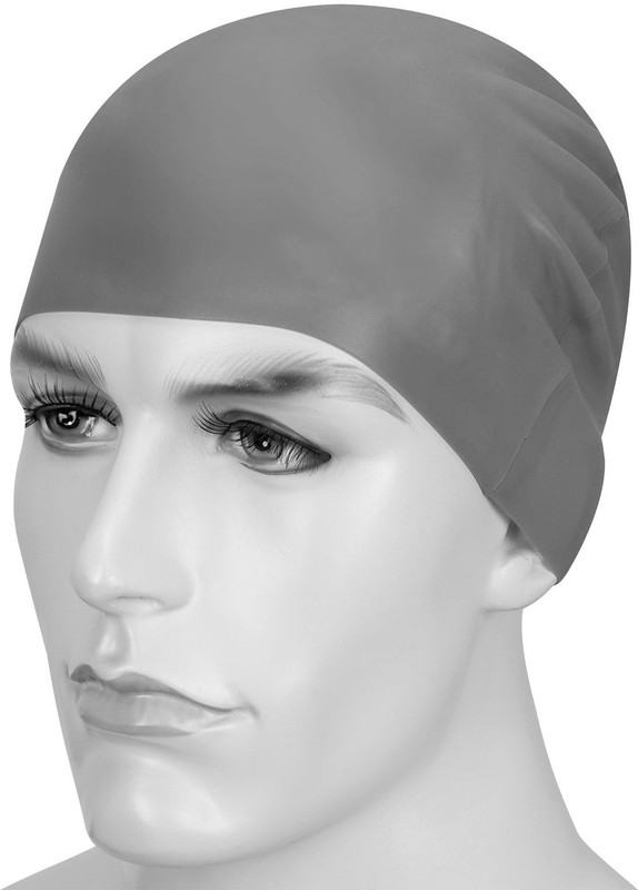 Golddust Plyr 100% Silicone Cap Swimming Cap(Grey, Pack of 1)