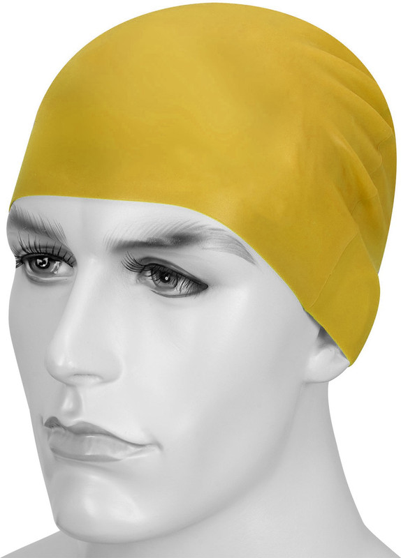 Golddust Plyr 100% Silicone Cap Swimming Cap(Yellow, Pack of 1)