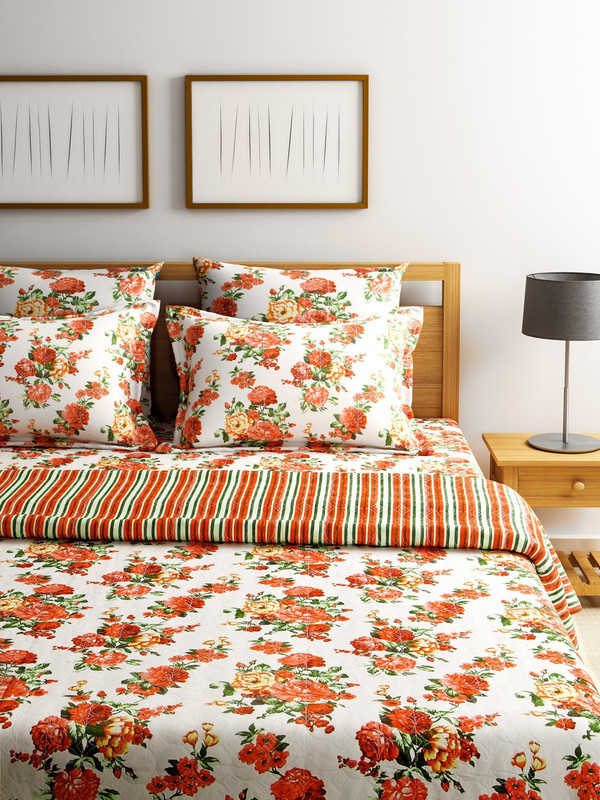Turu India Floral desire Cotton Bedding Set(Multicolor) RS.2299 (71.00% Off) - Flipkart