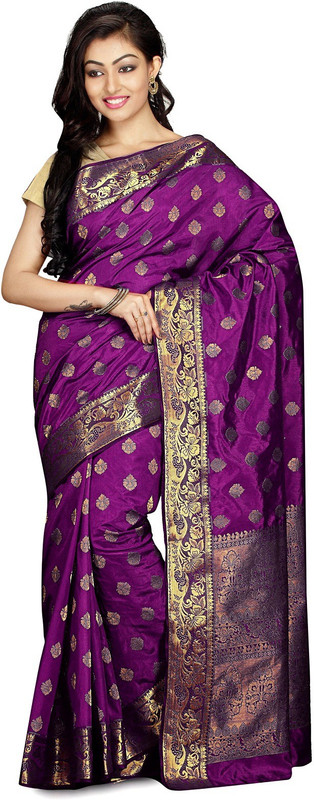 Rachit Woven Kanjivaram Art Silk Saree(Purple)