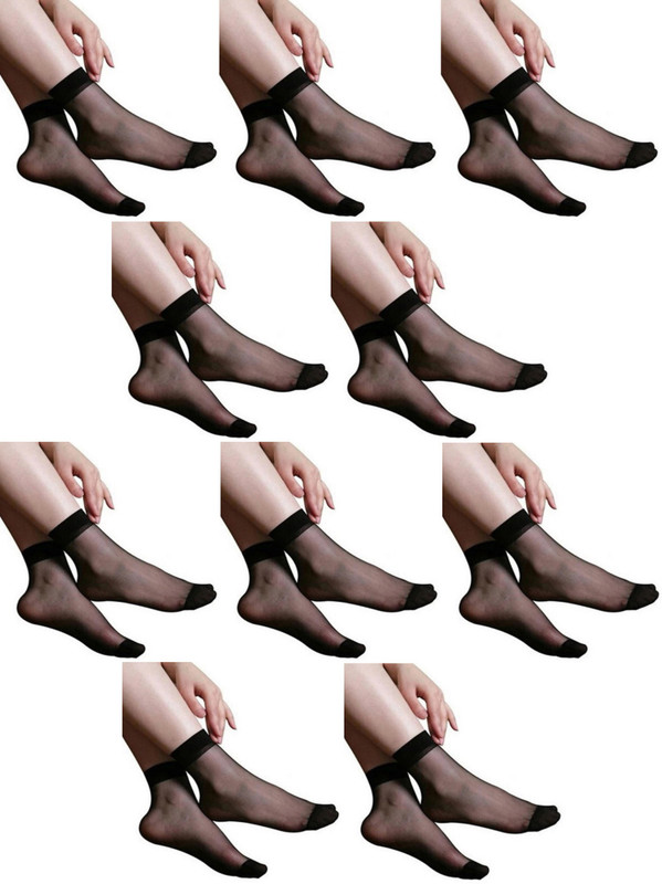 Simon Women Solid, Self Design Ankle Length(Pack of 10)