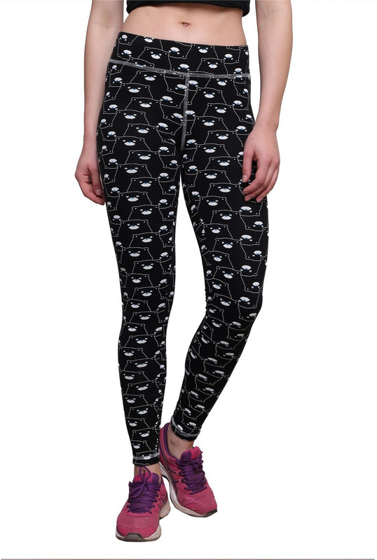Finesse Printed Women Black, White Tights Finesse Printed Women Black, White Tights