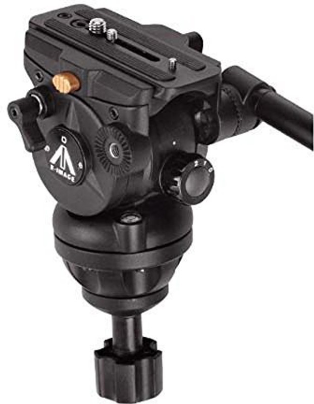 E-Image EI-7060H Professional Fluid Tripod Head With 2 Spring Counter Balance & Level Bubble Bowl Size 75mm For DSLR Camera Tripod Ball Head(Black, Supports Up to 8000 g)