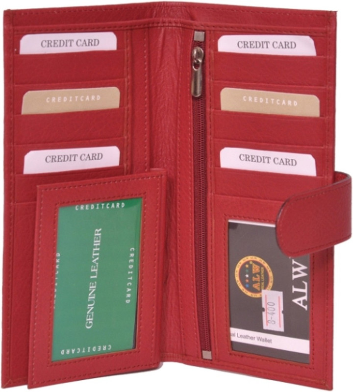 Southpole Fashions Women Red Artificial Leather Wallet(14 Card Slots)