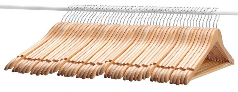 jasan Wooden Pack of 48 Cloth Hangers