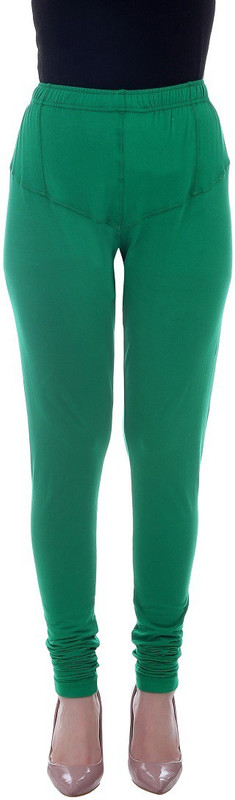 GLANZ COMFORT WEAR Churidar Legging(Green, Solid) GLANZ COMFORT WEAR Churidar Legging(Green, Solid)