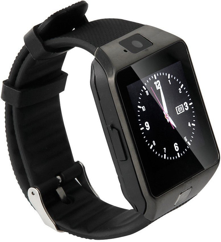 NoWhereElse DZ109 phone Black Smartwatch(Black Strap Regular) NoWhereElse DZ109 phone Black Smartwatch(Black Strap Regular)