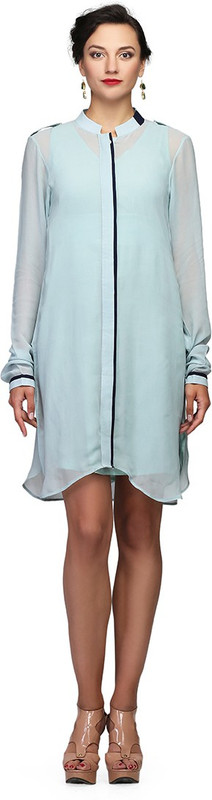 mikukumar Women Sheath Blue Dress