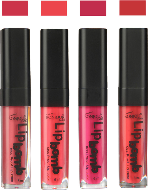 BONJOUR PARIS Matte Lipstick(Nute-Peach-Fuchsia-Irresistble Pink, 24 ml) BONJOUR PARIS Matte Lipstick(Nute-Peach-Fuchsia-Irresistble Pink, 24 ml)