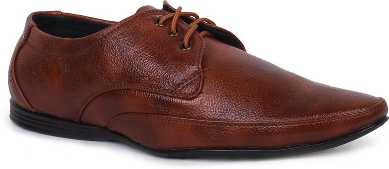 Rozo Tan Formal Lace Up Shoes For Men(Brown)