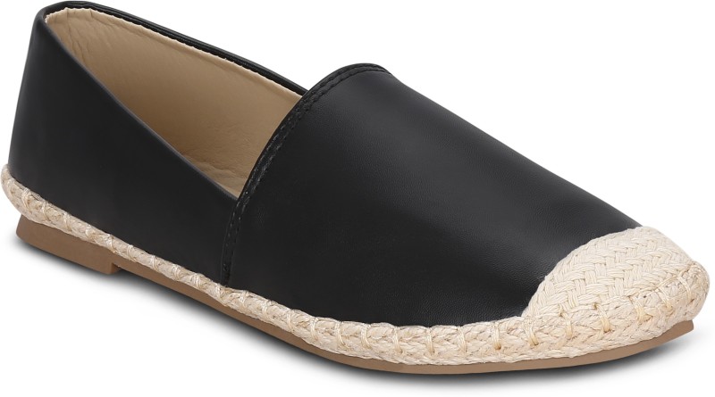 Get Glamr Scallop Espadrilles Espadrilles For Women(Black)