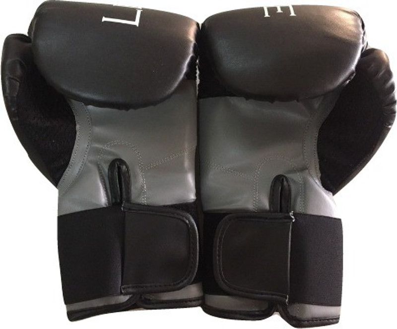 le buckle Boxing gloves 12 oz Boxing Gloves(Black, Grey)