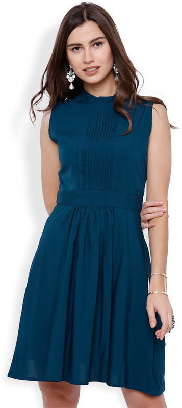 Tokyo Talkies Women A-line Dark Blue Dress