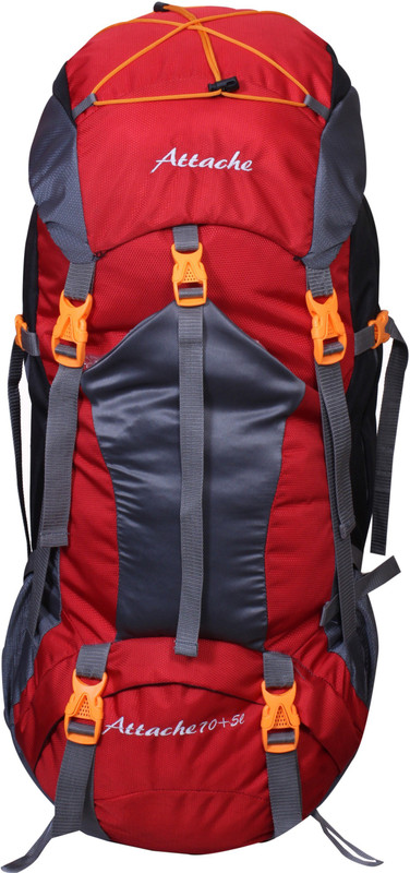 Attache 1025R Hiking Backpack (Red) With Rain Cover … Rucksack - 70 L(Red, Grey)