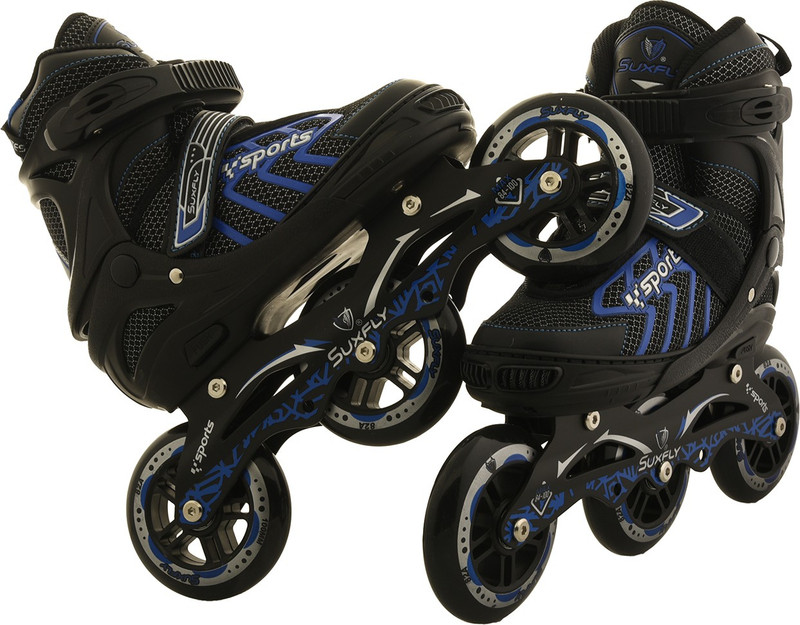 SSB suxfly adjustable In-line Skates - Size 7-9 UK(Black, Blue)