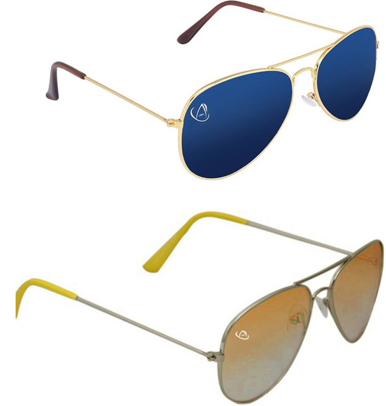 Aventus Aviator Sunglasses(Blue, Yellow)