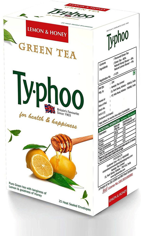 Typhoo Fresh Brew Honey Green Tea Box(25 Sachets)