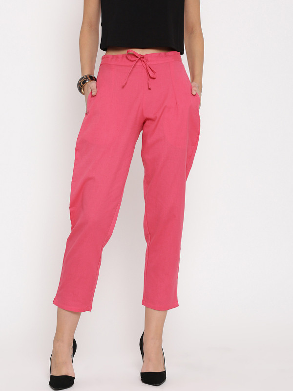 Shree Regular Fit Women Pink Trousers