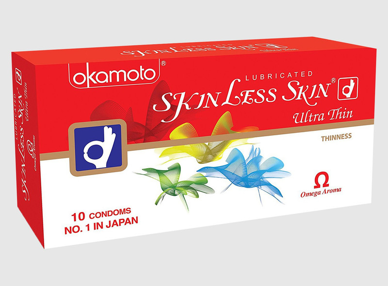 okamoto Skinless Skin Condoms - No.1 in Japan (Pack of 5, 50s) Ultrathin Condom(Set of 5, 50 Sheets)