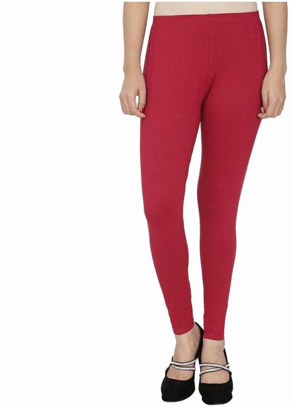 MJ NXT Ankle Length Legging(Maroon, Solid) MJ NXT Ankle Length Legging(Maroon, Solid)