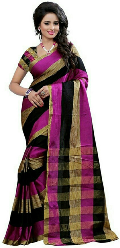 Rajasthani Bandej Self Design Fashion Polycotton, Poly Silk Saree(Multicolor)