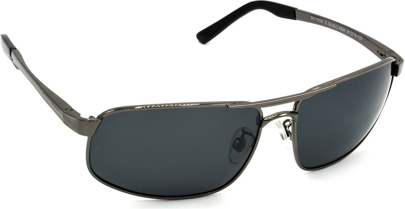 Hrinkar Retro Square, Wrap-around Sunglasses(Grey)