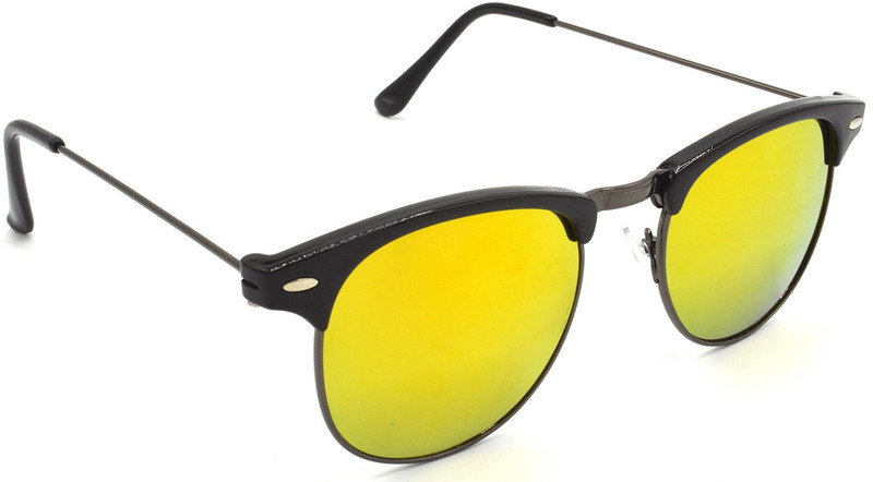Hrinkar Clubmaster Sunglasses(Golden)