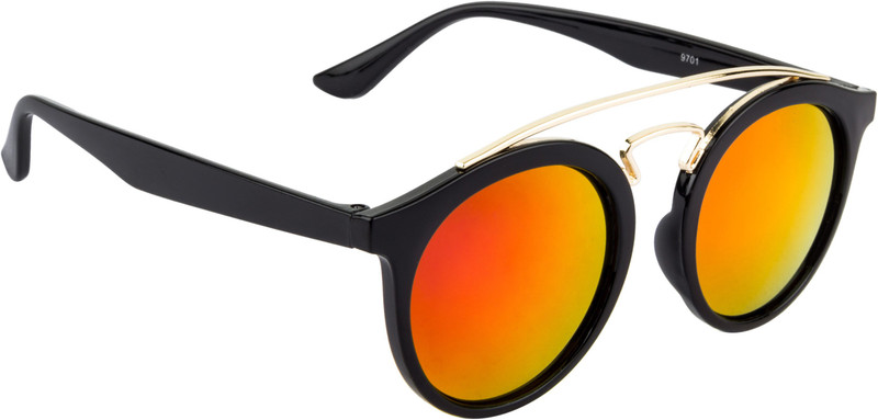 NuVew Round Sunglasses(Violet, Golden)