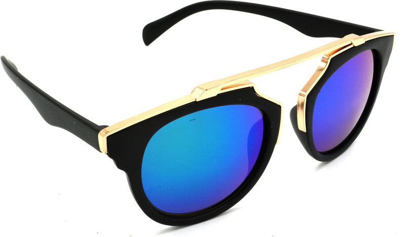 Hrinkar Wayfarer, Wrap-around Sunglasses(Blue, Pink)
