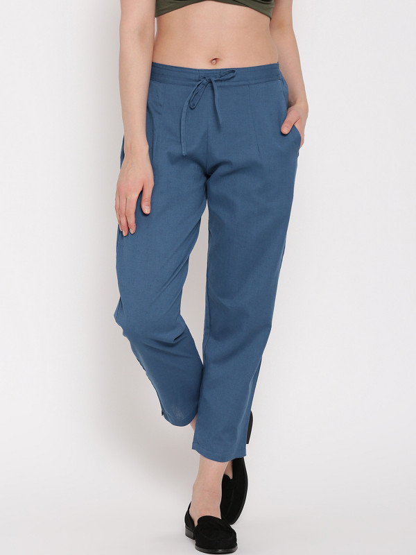 Shree Regular Fit Women Dark Blue Trousers