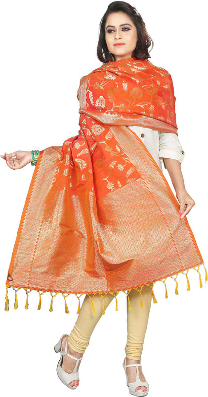 Style U Cotton Blend Embellished, Woven Women Dupatta