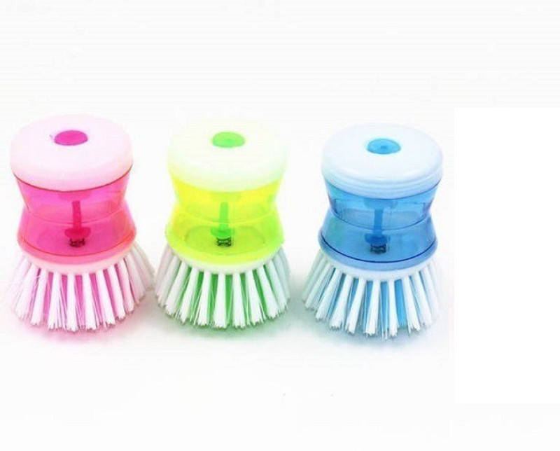 bajrang Dish/washbasin plastic cleaning brush with self liquid soap dispenser (03 pcs.) Cleaning Brush